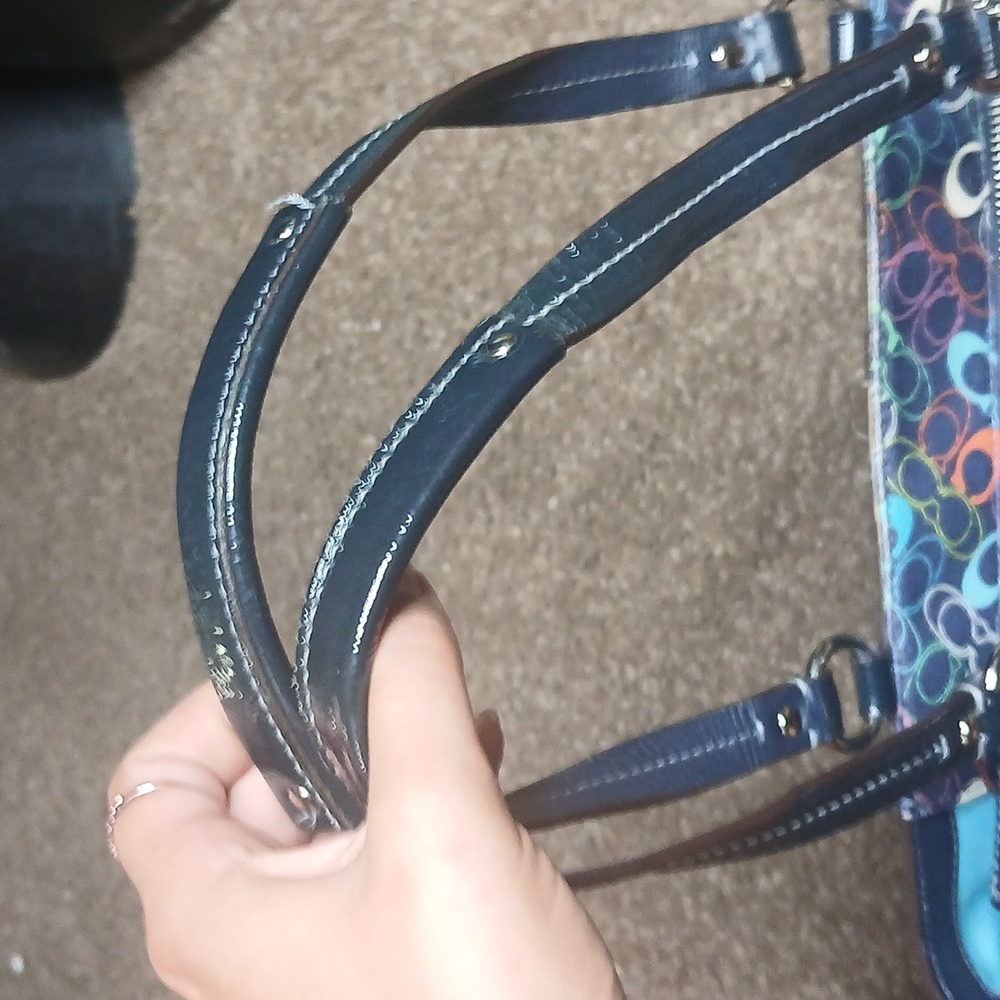 Coach Colorful Monogram Tote Bag - Picture 12 of 16